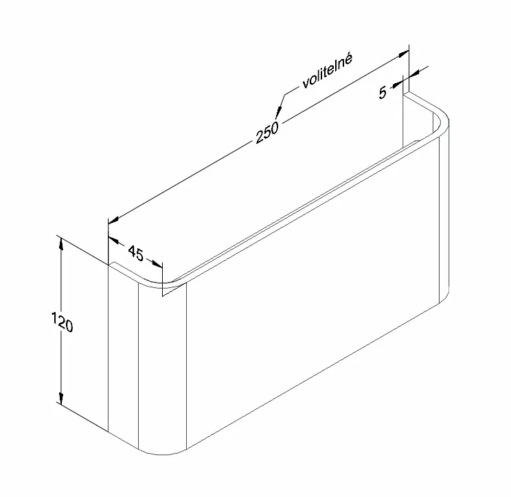 CORNICA - Výkres s rozměry