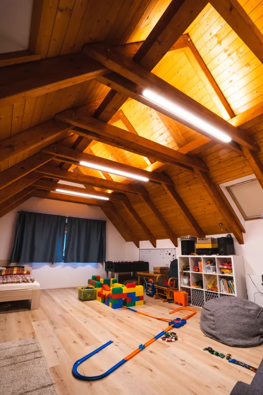 Dětský pokoj s funkčním osvětlením